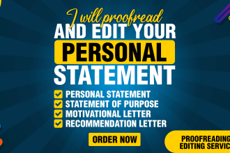 edit your personal statement and statement of purpose