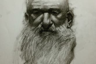 draw charcoal portrait from your image
