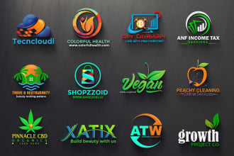 do modern, professional 3d logo design for business, company, brand and website