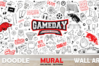 design wall art, decal,  mural, graffiti for your business