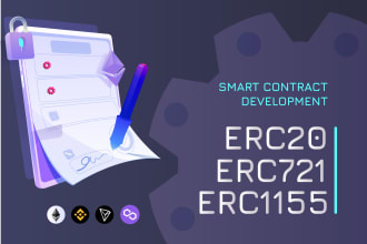 develop your erc20, erc721 , erc1155 and custom token