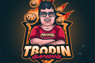 design logo for twitch, youtube and custom mascot for esports stream