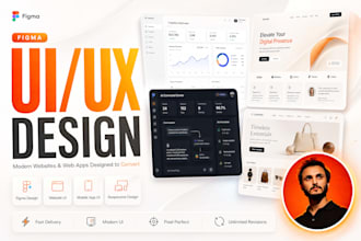 design website, mobile app and saas UI UX in figma