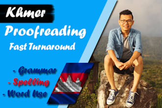 proofread and edit khmer text within 1 day