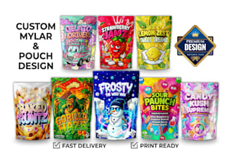 design premium cannabis, weed and cbd mylar bag packaging