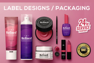 do any kind of box packaging, product label and sticker design, 3d mockup