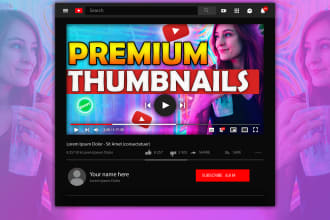 design attractive clickbait youtube thumbnail