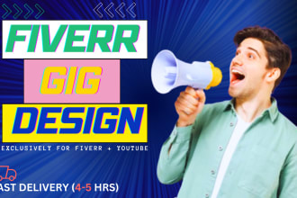 create an eye catching fiverr gig image, youtube thumbnail