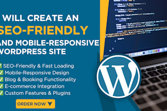 create a SEO friendly and mobile responsive wordpress site