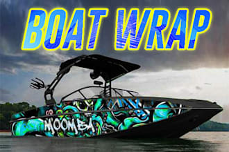 design creative boat wrap for you