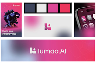 design saas startup, ai technology, tech software, app logo and branding kit