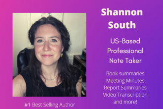 create organized notes for meetings books or recordings