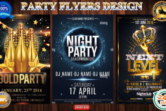 design party flyers within 6 hours