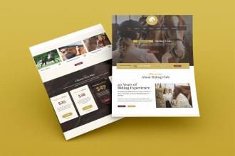 build equestrian, horse riding club, and farm wordpress website