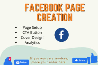 do facebook page creation, fan page set up, cover design