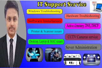 be your 8 hrs technical support and IT engineer