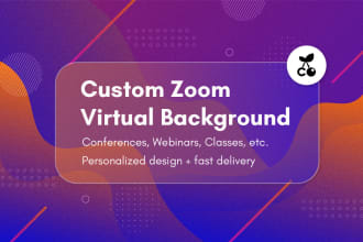 design attractive zoom and google meet virtual backgrounds