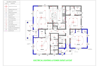 draw electrical lighting plan, load calculation, sld