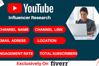 make a list of youtube influencer for influencer marketing