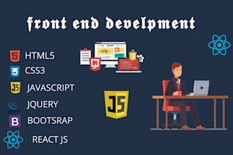 design or fix html css javascript react  website for you