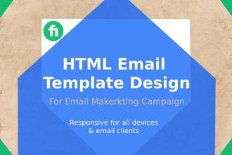 create html email template design for email marketing or newsletter campaign
