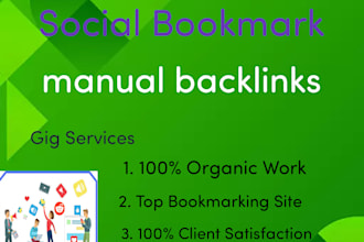 do 50 social bookmarking on high da backlinks