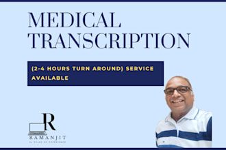 do professional medical transcription in 24 hours and stat