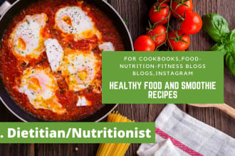 write food recipes and design cookbook, recipe book or ebook