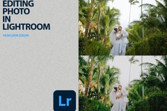 editing wedding photo in lightroom