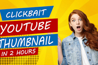 design unique youtube thumbnail for you