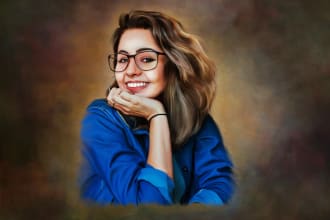 draw realistic digital oil paint from your photo