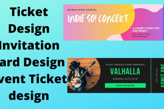 design  tickets or invitations for any event