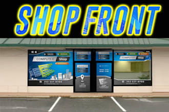 design amazing shop front for you