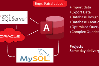 do database project or queries with sql, mysql, oracle