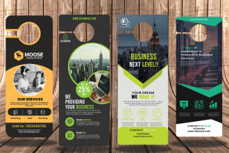 design lawn care door hangers, rack card, dl flyer in 24 hours