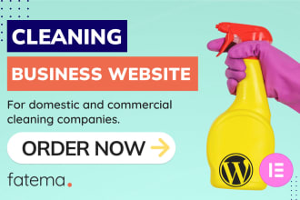 design commercial or residential house cleaning service company business website
