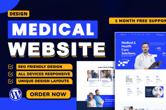 create high performing website for doctor, medical and healthcare