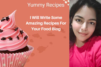 write cookbooks and recipes for your food blog