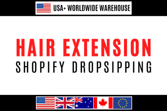 build profitable hair extension website, beauty dropshipping shopify store