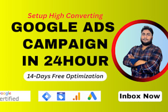setup high converting google ads ppc campaign in 24hour