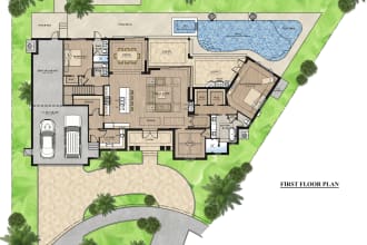 create 2d colored floor plan