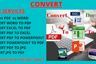 reorder pdf pages, convert pdf to word, excel, powerpoint, word processing