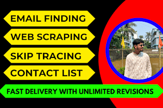 do b2b lead generation, skip tracing, web scraping, and email finding