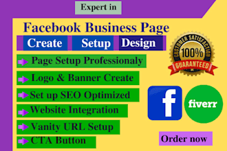 create and manage  high quality facebook business page