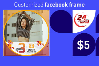 design unique facebook profile frame, personal or business