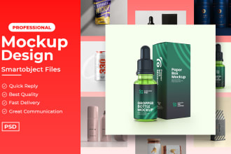 do 3d realistic product mockup and packaging design