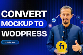 convert figma to wordpress, PSD to wordpress, figma to elementor