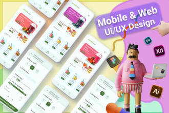 design mobile app UI UX design, website UI UX design