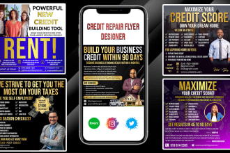 design an amazing professional credit repair flyers