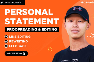 proofread personal statement and sop for phd applications